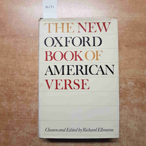 THE NEW OXFORD BOOK OF AMERICAN VERSE 1976 Richard Ellmann POETI POESIA AMERICAN