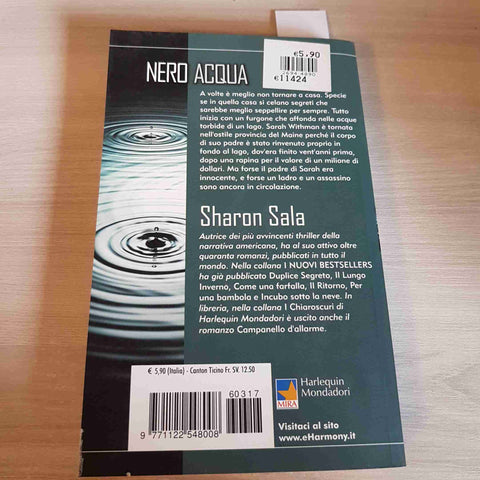 NERO ACQUA - SHARON SALA - MONDADORI - 2005