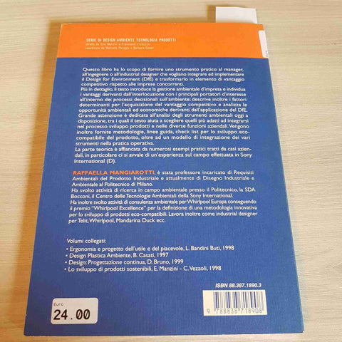 IL DFE IN IMPRESA progetto prodotti eco-compatibili R. MANGIAROTTI 2000 MAGGIOLI