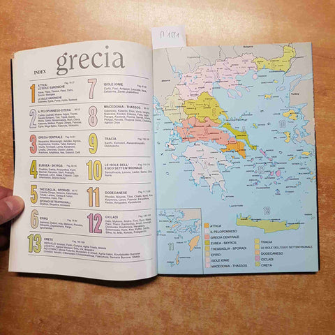 GRECIA STORIA ARTE FOLKLORE ESCURSIONI 1993 TOUMBIS guida illustrata TOUBI'S