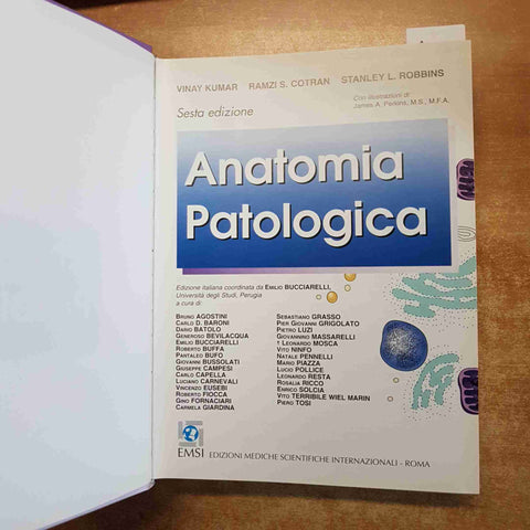 ANATOMIA PATOLOGICA kumar cotran robbins EMSI EDIZIONI MEDICHE SCIENTIFICHE 1999