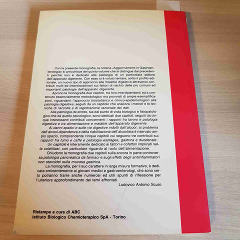 FATTORI DI RISCHIO IN GASTROENTEROLOGIA - LUDOVICO SCURO, ITALO VANTINI - 1987