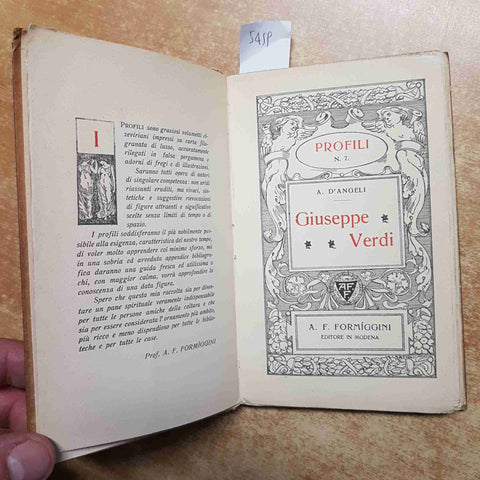 GIUSEPPE VERDI  profili n° 7 D'ANGELI 1910 FORMIGGINI