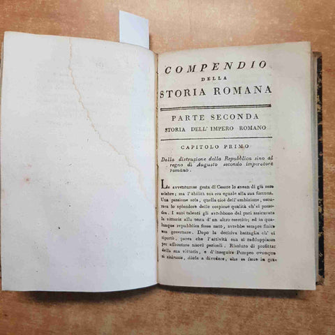 COMPENDIO DELLA STORIA ROMANA DI GOLDSMITH 1804 dalla fondazione alla caduta