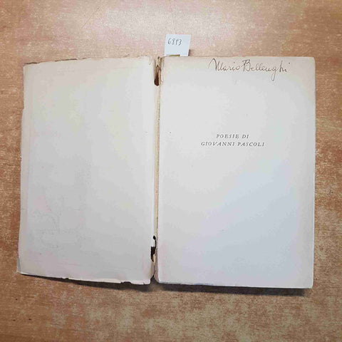 GIOVANNI PASCOLI POESIE con note di LUIGI PIETROBONO 1936 MONDADORI