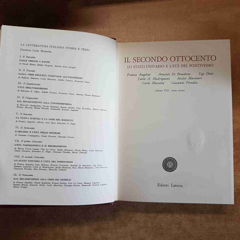 IL SECONDO OTTOCENTO stato unitario e eta del positivismo LA LETTERATURA LATERZA