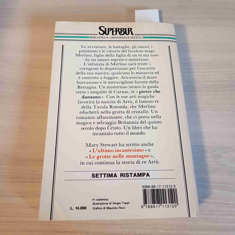 LA GROTTA DI CRISTALLO mago merlino MARY STEWART - BUR RIZZOLI - 1992