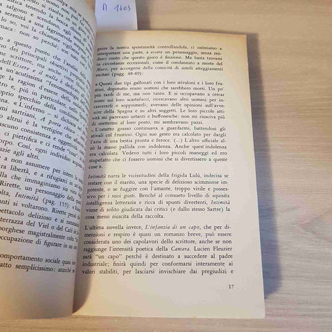 IL MURO IL LIBRO IN CUI SARTRE RIVELA L'UOMO IN TUTTA LA NUDITA' - MONDADORI