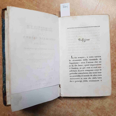 MEMORIE DEL GENERALE SAVARY  MINISTRO DELLA POLIZIA GENERALE 1839 TOMO 1 PIROTTA