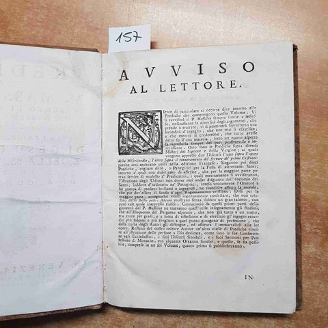 1751 PREDICHE DI MASSILLON VESCOVO DI CLERMONT di Gesu' Cristo e della Vergine