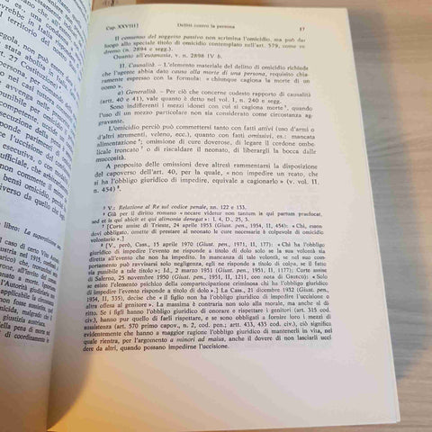 TRATTATO DI DIRITTO PENALE ITALIANO - VOLUME 8 - VINCENZO MANZINI - UTET - 1986