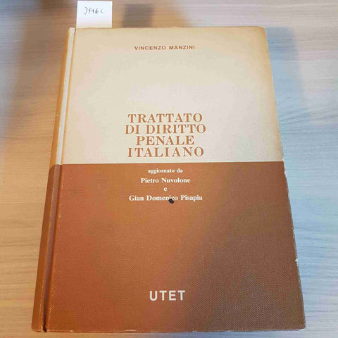 TRATTATO DI DIRITTO PENALE ITALIANO - VOLUME 9 - VINCENZO MANZINI - UTET - 1986