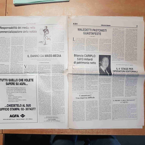 TRIBUNA STAMPA 4/1991 organo informazione giornalisti USPI