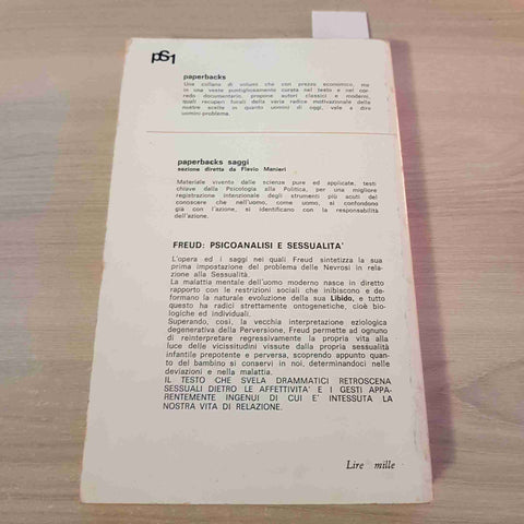 PSICOANALISI E SESSUALITA' - FREUD - NEWTON COMPTON - 1970
