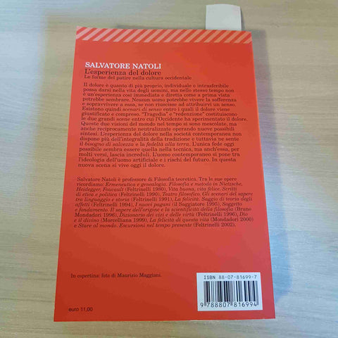 L'ESPERIENZA DEL DOLORE - SALVATORE NATOLI - FELTRINELLI - 2002