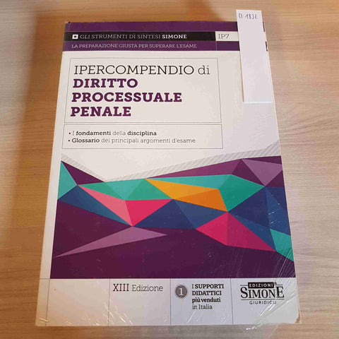 IPERCOMPENDIO DI DIRITTO PROCESSUALE PENALE XIII EDIZIONE - EDIZIONE SIMONE