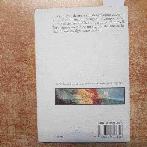 NORBERTO BOBBIO destra e sinistra RAGIONI E DISTINZIONE POLITICA 1994 donzelli