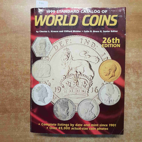 1999 STANDARD CATALOG OF WORLD COINS 26th EDITION complete listings by date mint