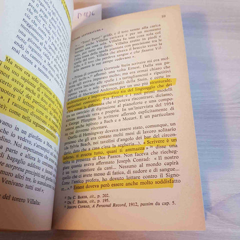 INVITO ALLA LETTURA DI HEMINGWAY - GIOVANNI CECCHIN - MURSIA - 1975