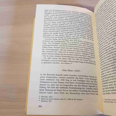 ROMANO GUARDINI 1885 1968 LEBEN UND WERK - HANNA BARBARA GERL - GRUNEWALD - 1985