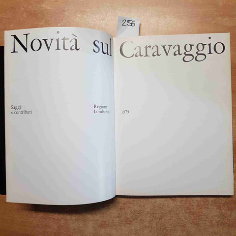 NOVITA' SUL CARAVAGGIO regione lombardia 1975 SAGGI E CONTRIBUTI michelangelo