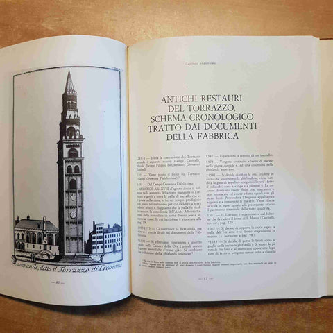 IL TORRAZZO E IL SUO RESTAURO saracino POPOLARE DI CREMONA 1979 libro + tavole