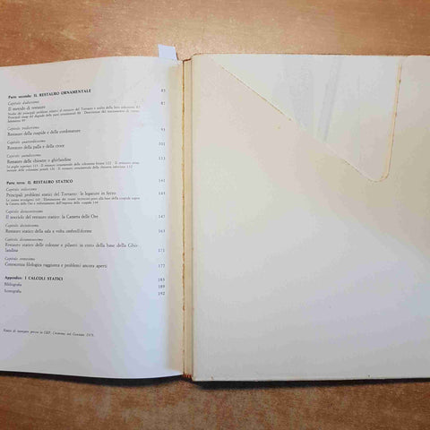 IL TORRAZZO E IL SUO RESTAURO saracino POPOLARE DI CREMONA 1979 libro + tavole