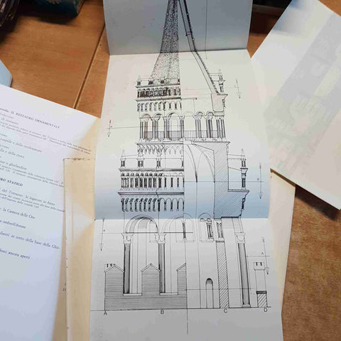 IL TORRAZZO E IL SUO RESTAURO saracino POPOLARE DI CREMONA 1979 libro + tavole