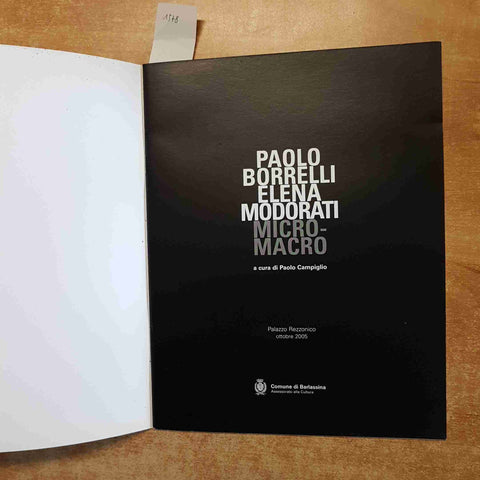 PAOLO BORRELLI ELENA MODORATI micro macro CATALOGO MOSTRA 2005 PALAZZO REZZONICO