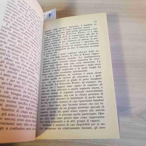 LA CONDOTTA SESSUALE IN AMERICA E LA RELAZIONE KINSEY - MORRIS ERNST, LOTH -1968