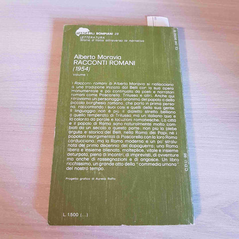 RACCONTI ROMANI - ALBERTO MORAVIA - BOMPIANI - 1977