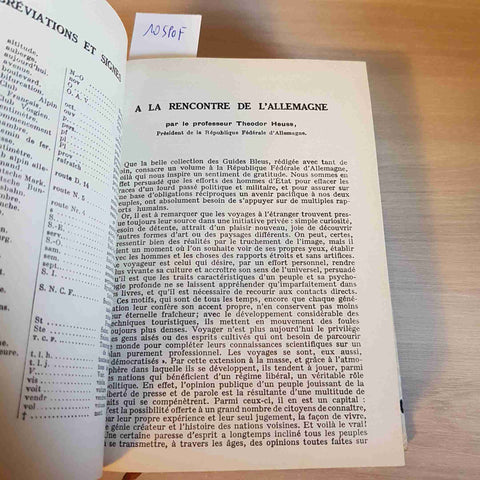 LES GUIDES BLEUS ALLEMAGNE REPUBLIQUE FEDERALE - HACHETTE - 1963