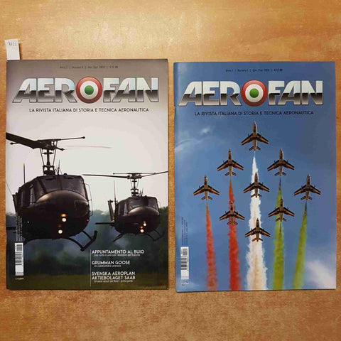 AEROFAN 2 riviste NUMERI 1, 8 storia tecnia aeronautica aviazione aerei frecce