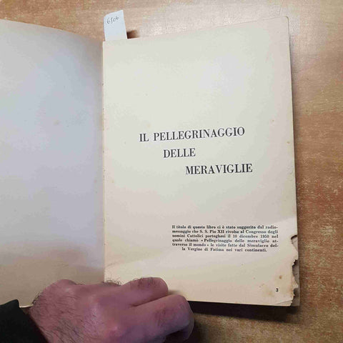 IL PELLEGRINAGGIO DELLE MERAVIGLIE madonna di fatima maria mariano 1960 immacola