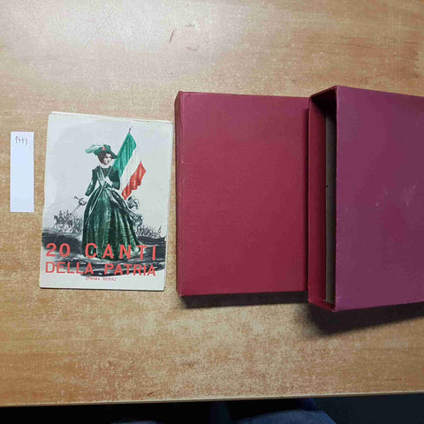 20 CANTI DELLA PATRIA fascicolo + 10 vinili 45 giri COFANETTO 1964 ROMANA LIBRI