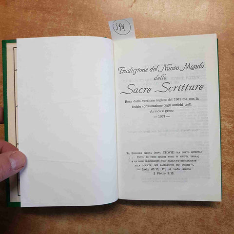 TRADUZIONE DEL NUOVO MONDO DELLE SACRE SCRITTURE 1967 GEOVA bibbia WATCH TOWER