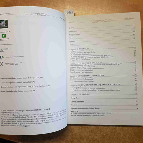 QUALITA' DELLE ACQUE LACUSTRI IN LOMBARDIA 2004 laghi lombardi 1° RAPPORTO OLL