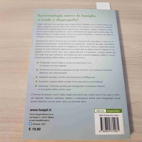 GENERAZIONE TOUCH COME EDUCARE I FIGLI ALLO SVILUPPO - CHAPMAN, PELLICANE - 2013