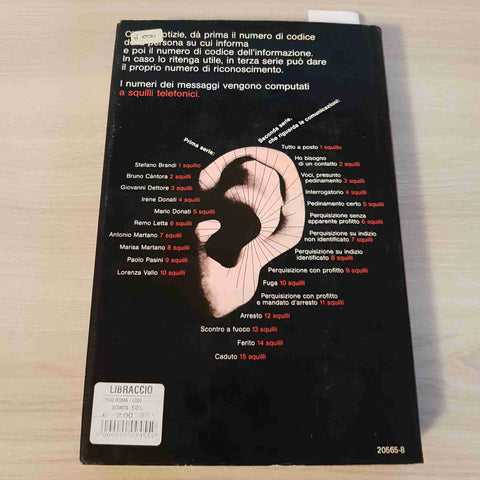 NUCLEO ZERO giallo italiano terrorismo LUCE D'ERAMO 1°edizione MONDADORI 1981