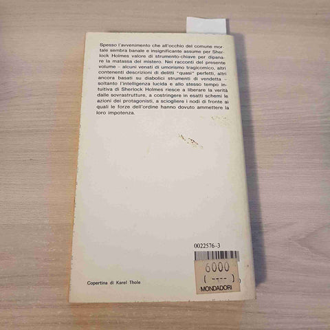 NUOVE IMPRESE DI SHERLOCK HOLMES - ADRIAN CONAN DOYELE - MONDADORI - 1983