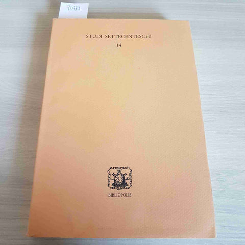 STUDI SETTECENTESCHI 14 hume huet dulac diderot pascal fielding BIBLIOPOLIS 1994