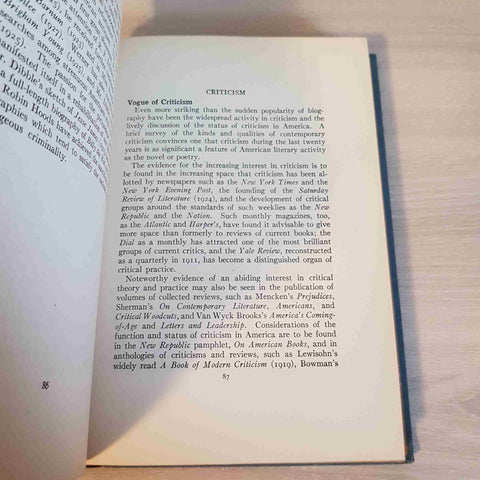 CONTEMPORARY AMERICAN LITERATURE - JOHN MANLY, EDITH RICKERT - HARCOURT - 1929