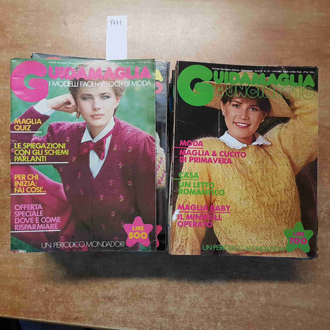 90 NUMERI GUIDAMAGLIA E UNCINETTO 1982-1985 MONDADORI moda abbigliamento style