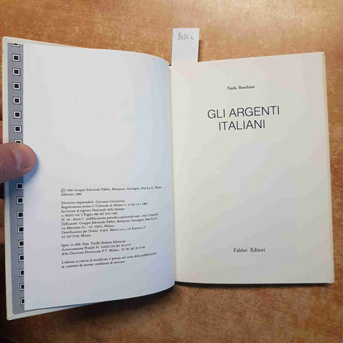 GLI ARGENTI ITALIANI arti e stili ELITE FABBRI 1984 ROCOCO' ADAM UGONOTTI