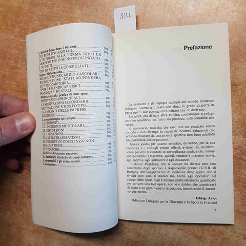 LO SPORT PER TUTTE LE ETA' la tua salute PILARDEAU siad edizioni 1983
