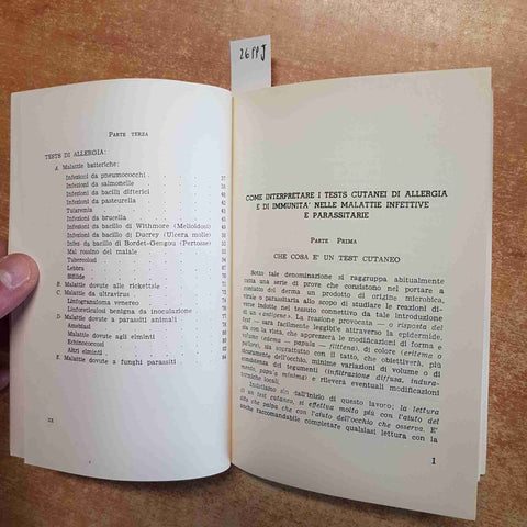 SAPER INTERPRETARE I TESTS CUTANEI diagnostica DARBON 1965 EDITRICE UNIVERSO