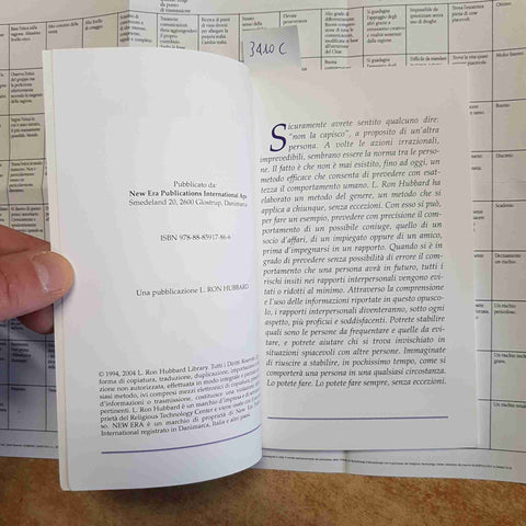 basato su opere di RON HUBBARD LA SCALA DEL TONO EMOZIONALE + carta valutazione