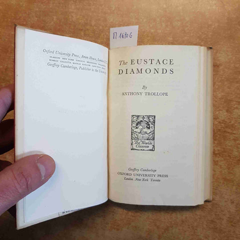 ANTHONY TROLLOPE the eustace diamonds OXFORD UNIVERSITY PRESS world's classics