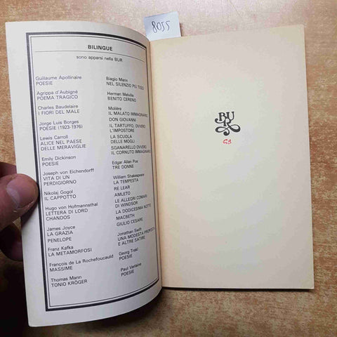 JOSEPH CONRAD IL COMPAGNO SEGRETO 1981 BUR andrea zanzotto ITALIANO/INGLESE