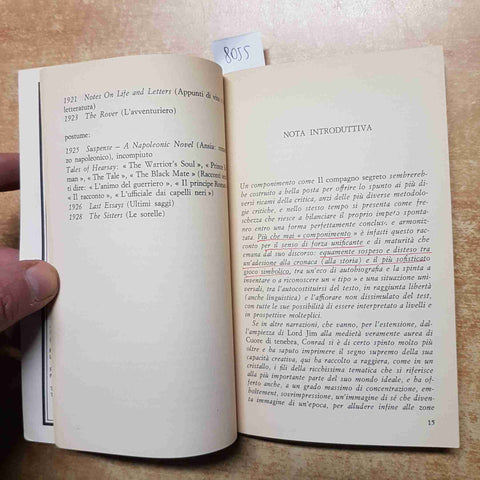 JOSEPH CONRAD IL COMPAGNO SEGRETO 1981 BUR andrea zanzotto ITALIANO/INGLESE